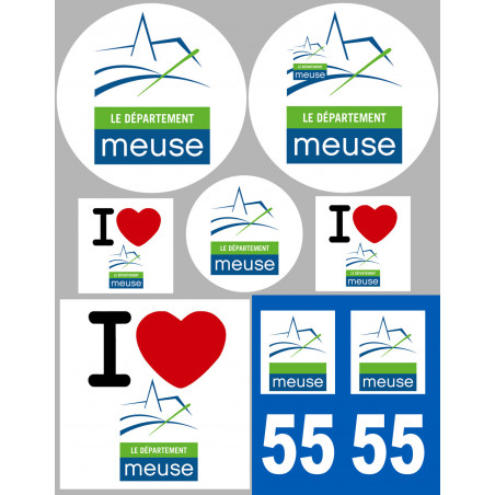 Meuse (8 autocollants variés) - Autocollant(sticker)