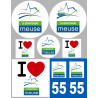 Meuse (8 autocollants variés) - Autocollant(sticker)