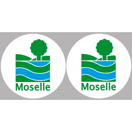 Département 57 la Moselle (2 fois 10cm) - Autocollant(sticker)