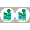 la Moselle (2fois 10cm) - Sticker/autocollant