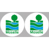 Département 57 la Moselle (2 fois 10cm) - Autocollant(sticker)