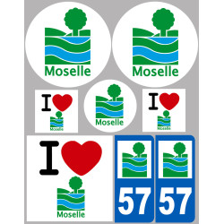 Moselle (8 autocollants variés) - Sticker/autocollant