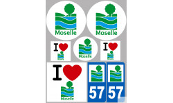 Moselle (8 autocollants variés) - Autocollant(sticker)