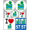 Moselle (8 autocollants variés) - Autocollant(sticker)