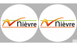 Département 58 la Nièvre (2 fois 10cm) - Autocollant(sticker)