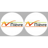Département 58 la Nièvre (2 fois 10cm) - Autocollant(sticker)