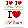 Département 58 la Nièvre (1fois 10cm / 2 fois 5cm) - Autocollant(sticker)