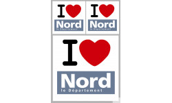 Département 59 le Nord (1fois 10cm / 2 fois 5cm) - Autocollant(sticker)