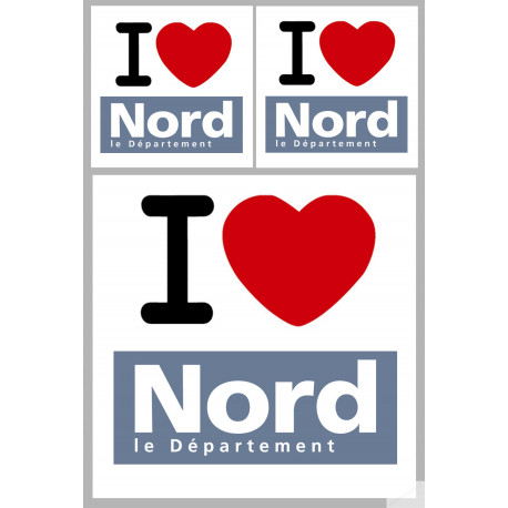 Département 59 le Nord (1fois 10cm / 2 fois 5cm) - Autocollant(sticker)