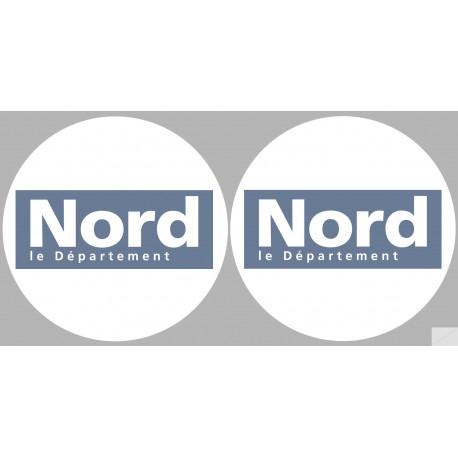 Département 59 le Nord (2 fois 10cm) - Autocollant(sticker)