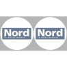 Département 59 le Nord (2 fois 10cm) - Autocollant(sticker)
