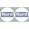 Département 59 le Nord (2 fois 10cm) - Autocollant(sticker)