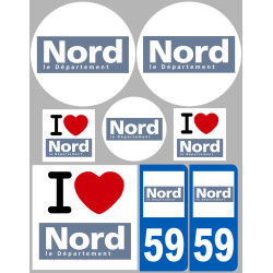 Nord (8 autocollants variés) - Sticker/autocollant