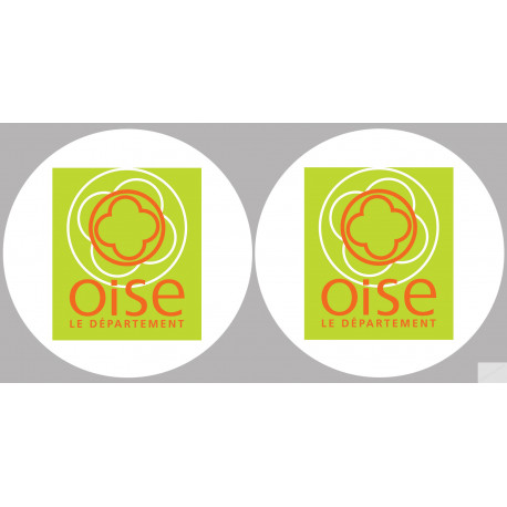 Département 60 l'Oise (2 fois 10cm) - Autocollant(sticker) Département 60 l'Oise (2 fois 10cm) - Autocollant(sticker)