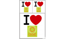 Département 60 l'Oise (1fois 10cm / 2 fois 5cm) - Autocollant(sticker)