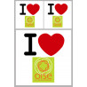 Département 60 l'Oise (1fois 10cm / 2 fois 5cm) - Autocollant(sticker)