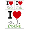 l'Orne (1fois 10cm / 2 fois 5cm) - Sticker/autocollant
