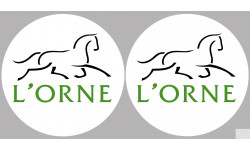 Département 61 l'Orne (2 fois 10cm) - Autocollant(sticker)