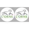 Département 61 l'Orne (2 fois 10cm) - Autocollant(sticker)