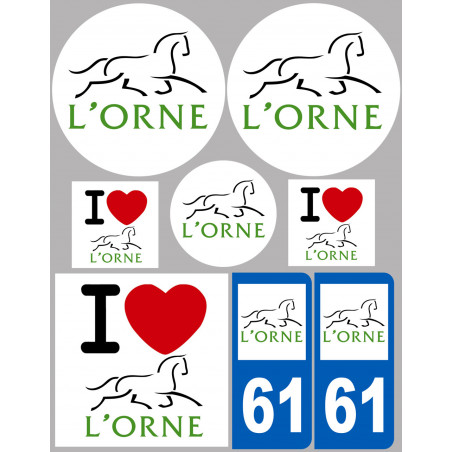 Orne (8 autocollants variés) - Autocollant(sticker)