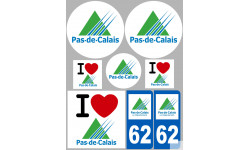 Pas-de-Calais (8 autocollants variés) - Autocollant(sticker)