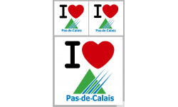 Département 62 le Pas-de-Calais (1fois 10cm / 2 fois 5cm) - Autocollant(sticker)