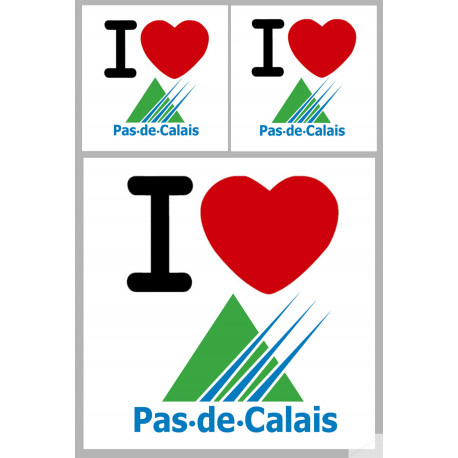 Département 62 le Pas-de-Calais (1fois 10cm / 2 fois 5cm) - Autocollant(sticker)