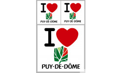 Département 63 le Puy-de-Dôme (1fois 10cm / 2 fois 5cm) - Autocollant(sticker)