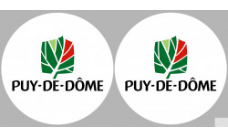 Département 63 le Puy-de-Dôme (2 fois 10cm) - Autocollant(sticker)