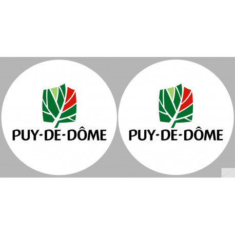 Département 63 le Puy-de-Dôme (2 fois 10cm) - Autocollant(sticker)