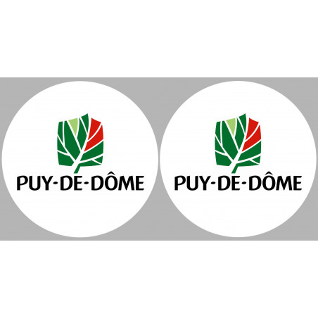 Département 63 le Puy-de-Dôme (2 fois 10cm) - Autocollant(sticker)