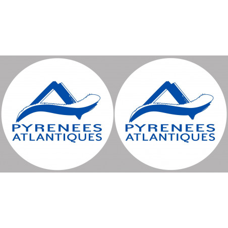 Département 64 les Pyrénées Atlantique (2 fois 10cm) - Autocollant(sticker)
