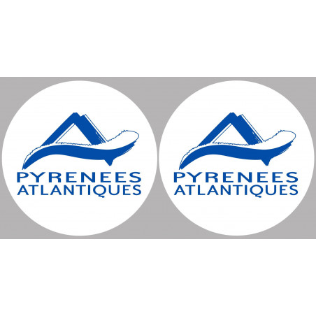 les Pyrénées Atlantique (2fois 10cm) - Autocollant(sticker)