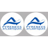 les Pyrénées Atlantique (2fois 10cm) - Autocollant(sticker)