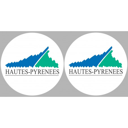 Département 65 les Hautes-Pyrénées (2 fois 10cm) - Autocollant(sticker)