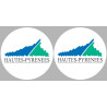 les Hautes-Pyrénées (2fois 10cm) - Sticker/autocollant