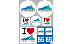 Hautes-Pyrénées (8 autocollants variés) - Autocollant(sticker)