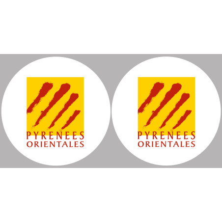 les Pyrénées Orientales (2fois 10cm) - Sticker/autocollant