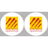 les Pyrénées Orientales (2fois 10cm) - Sticker/autocollant