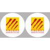 Département 66 les Pyrénées Orientales (2 fois 10cm) - Autocollant(sticker)