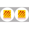 Département 66 les Pyrénées Orientales (2 fois 10cm) - Autocollant(sticker)