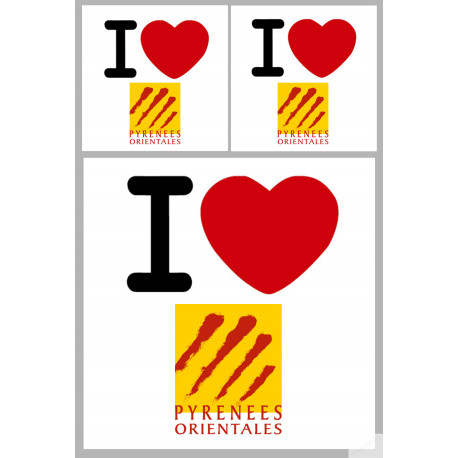 Département 66 les Pyrénées Orientales (1fois 10cm 2fois 5cm) - Autocollant(sticker)