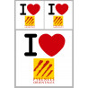 Département 66 les Pyrénées Orientales (1fois 10cm 2fois 5cm) - Autocollant(sticker)