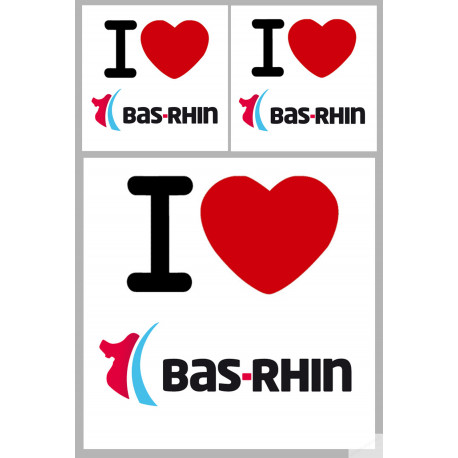 Département 67 le Bas-Rhin (1fois 10cm 2fois 5cm) - Autocollant(sticker)