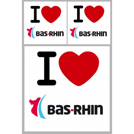 Département 67 le Bas-Rhin (1fois 10cm 2fois 5cm) - Autocollant(sticker)