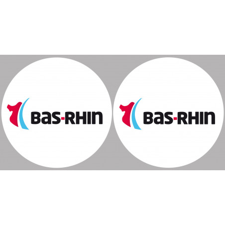 Département 67 le Bas-Rhin (2 fois 10cm) - Autocollant(sticker)