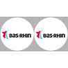 Département 67 le Bas-Rhin (2 fois 10cm) - Autocollant(sticker)