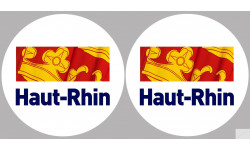 Département 68 le Haut-Rhin (2 fois 10cm) - Autocollant(sticker)