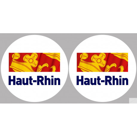 Département 68 le Haut-Rhin (2 fois 10cm) - Autocollant(sticker)