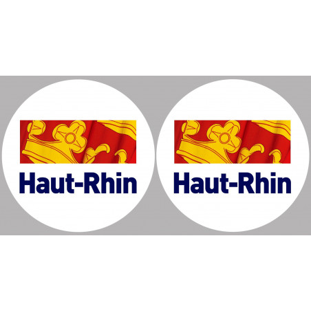 Département 68 le Haut-Rhin (2 fois 10cm) - Autocollant(sticker)
